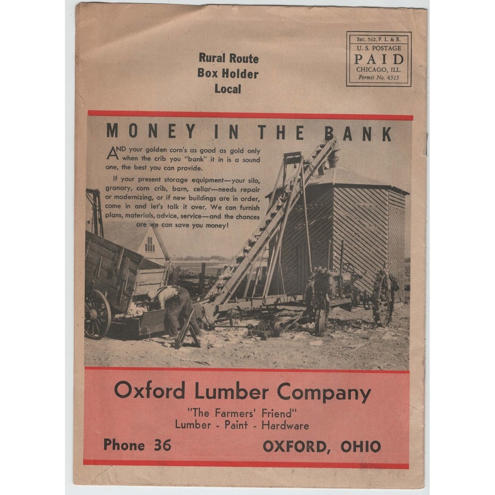 Vintage Home and Farm Magazine September 1941 Oxford Lumber Company Ohio VG- - Picture 2 of 2